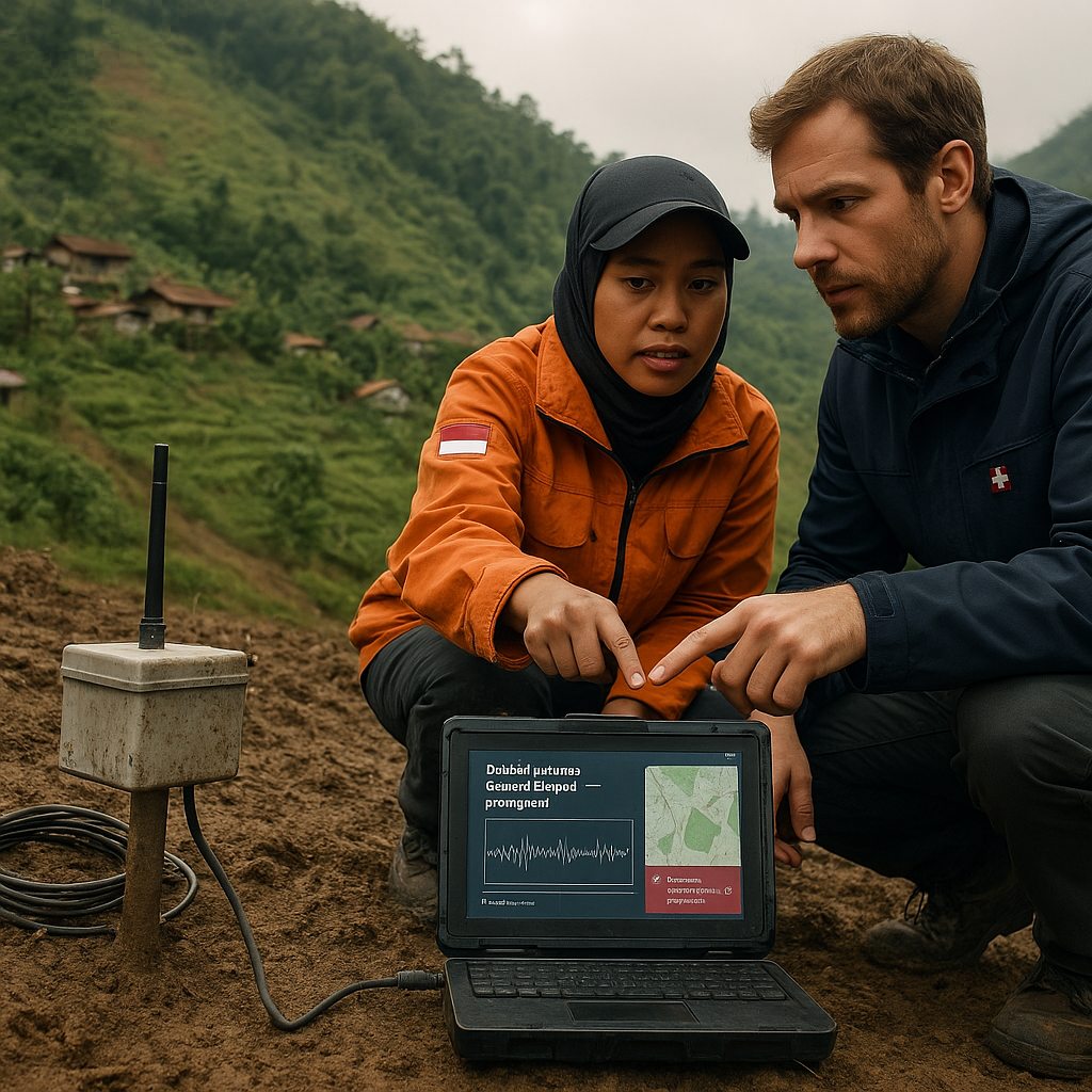 Swiss dan Indonesia Kolaborasi Kembangkan Sistem Peringatan Dini Longsor dengan Sensor Murah dan AI