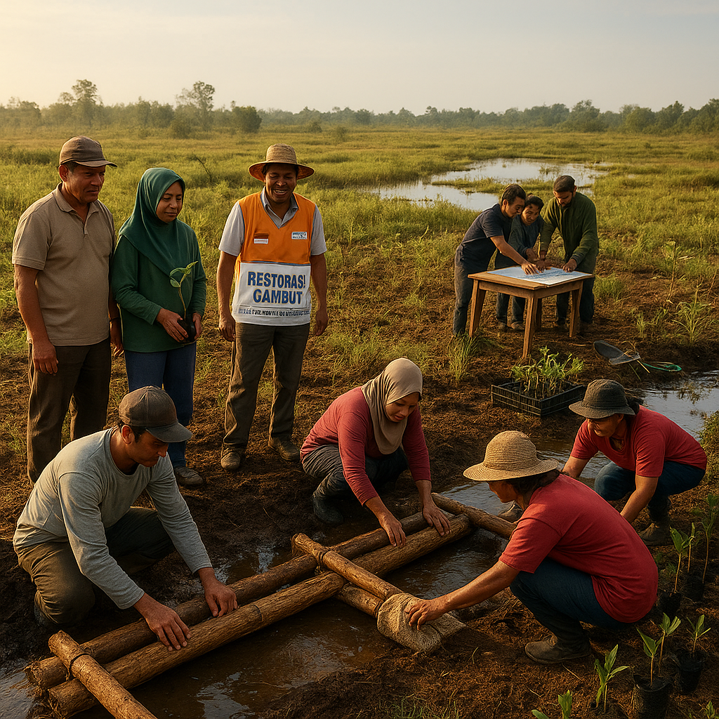 Restorasi Gambut Berbasis Masyarakat di Kalimantan Tekan Emisi dan Tingkatkan Ekonomi Lokal