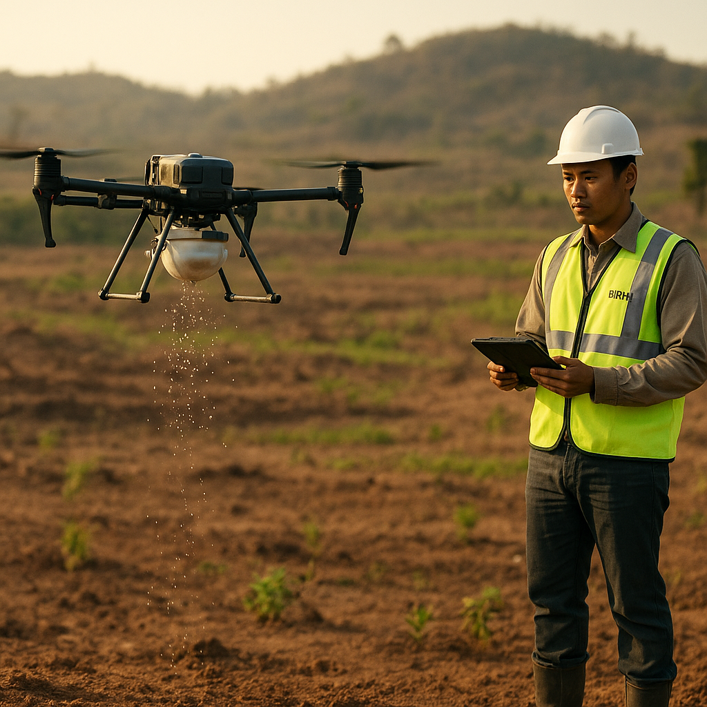Inovasi Drone Penebar Benih dan Pupuk Presisi untuk Rehabilitasi Lahan Kritis