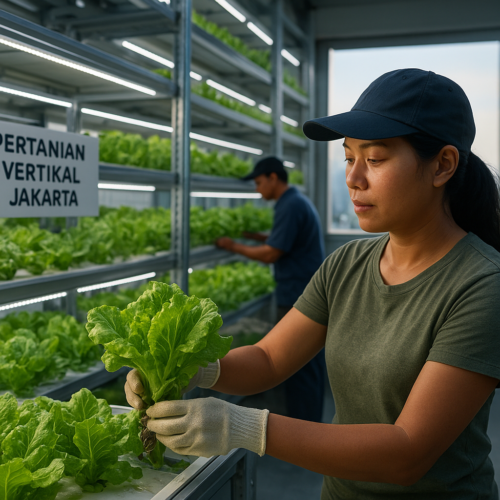 Vertical Farming dengan LED Hemat Energi Tingkatkan Produksi Sayuran di Lahan Terbatas Jakarta