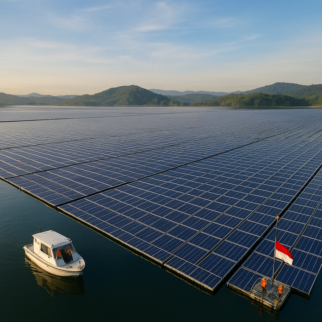 Panel Surya Apung Terbesar di Asia Tenggara Resmi Beroperasi di Waduk Cirata