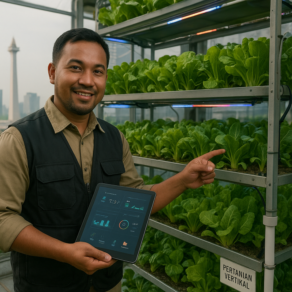 Pertanian Vertikal Berbasis IoT Tingkatkan Produksi Pangan di Jakarta