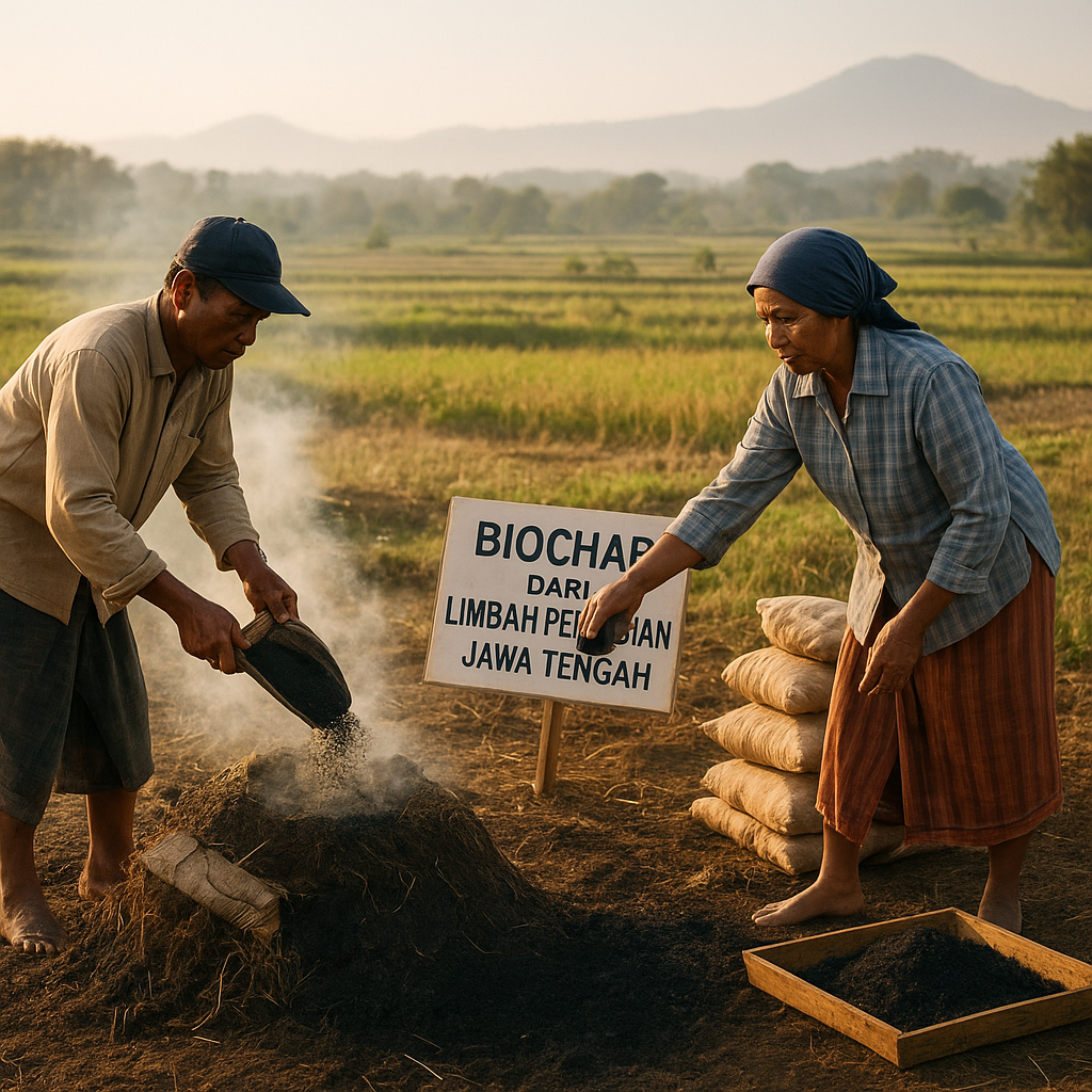Biochar dari Limbah Pertanian Menekan Emisi Karbon di Jawa Tengah