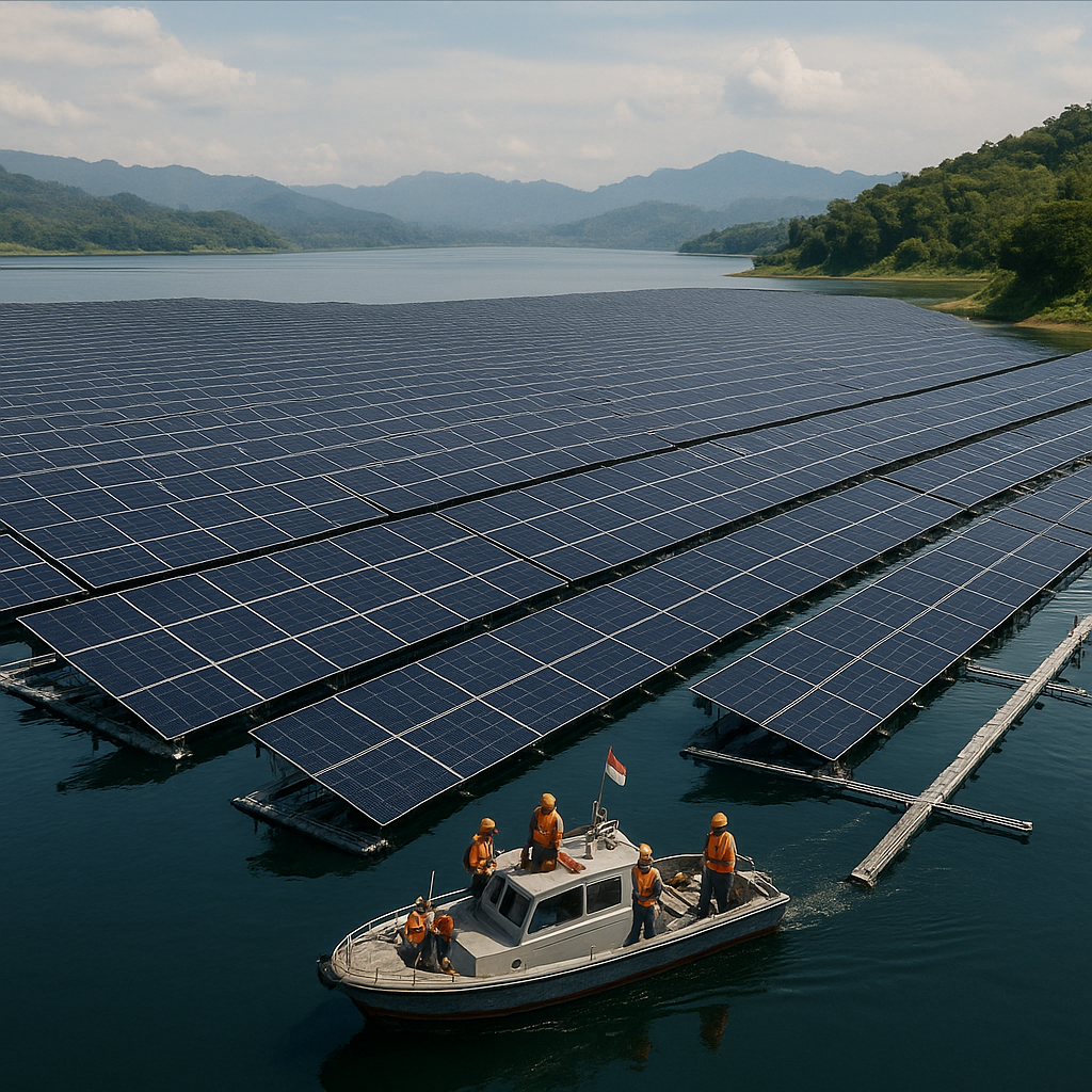 Panel Surya Apung di Waduk Cirata Hasilkan Energi Bersih 150 MW