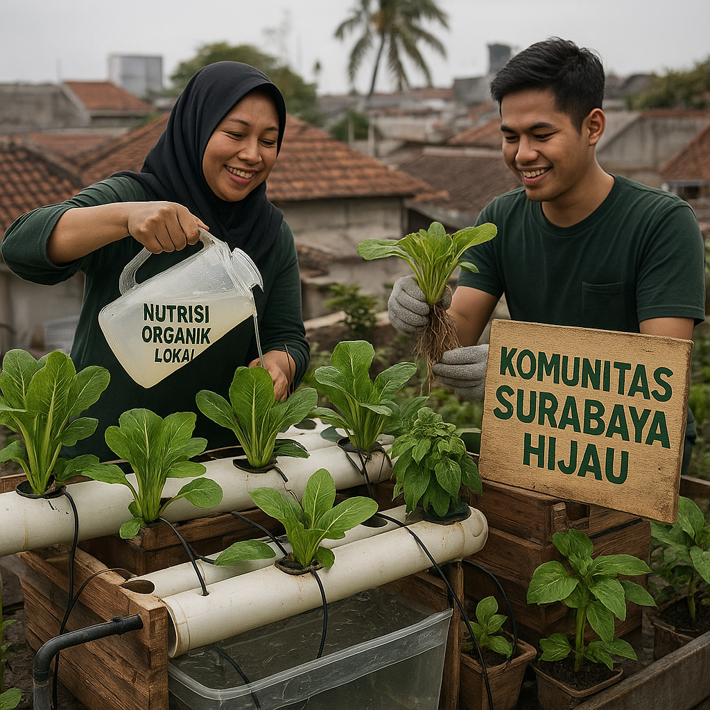Komunitas Urban Farming Hidroponik Hemat Air di Surabaya