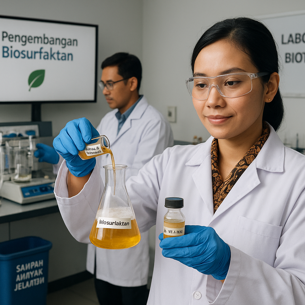Pengembangan Biosurfaktan dari Minyak Jelantah sebagai Pengganti Bahan Kimia Berbahaya