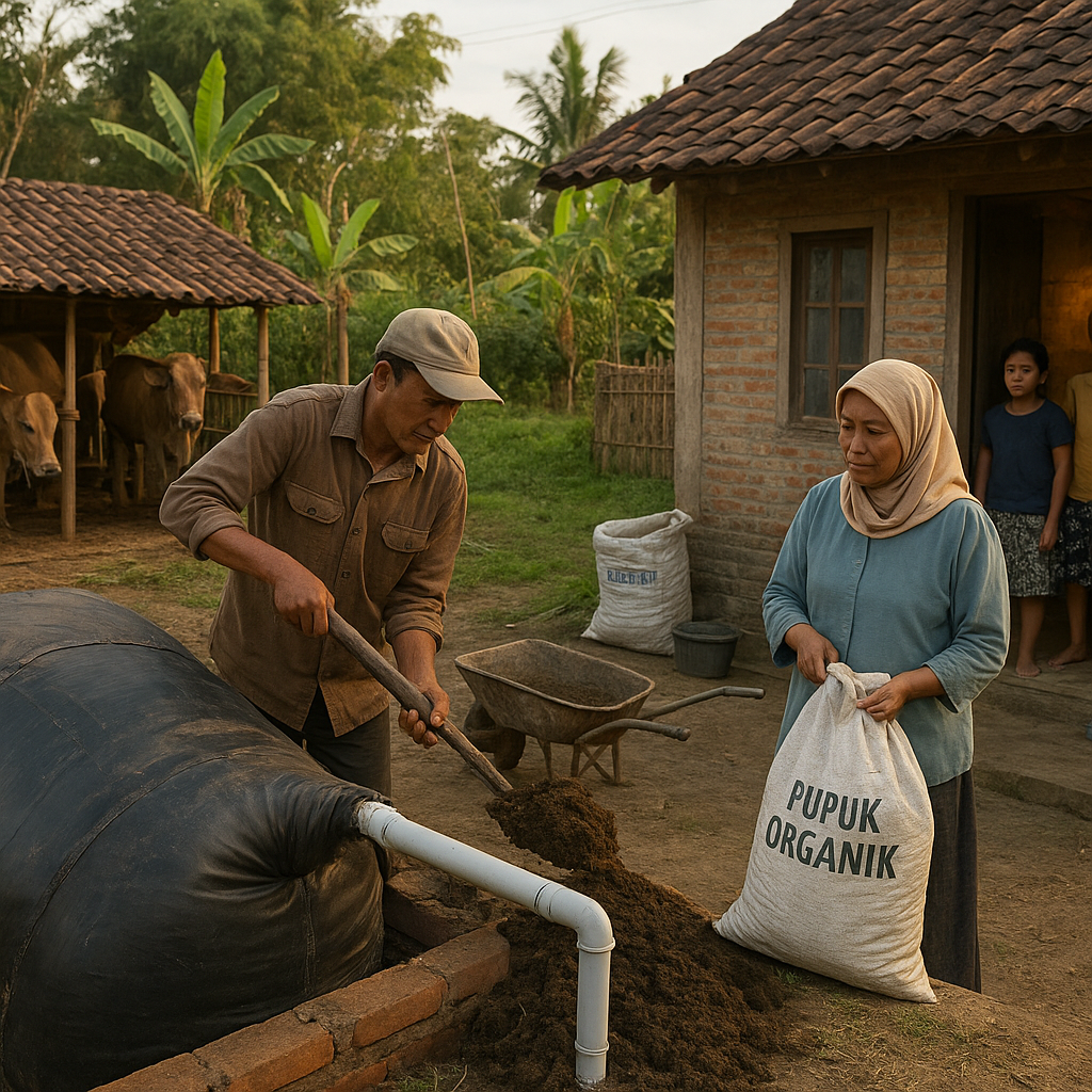 Biogas Kotoran Sapi Menyalurkan Listrik Rumah Warga