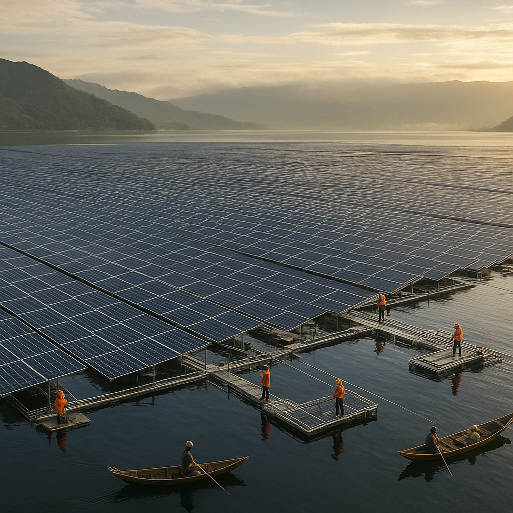 PLTS Terapung Danau Toba Suplai Listrik 50 MW untuk Daerah Sekitar