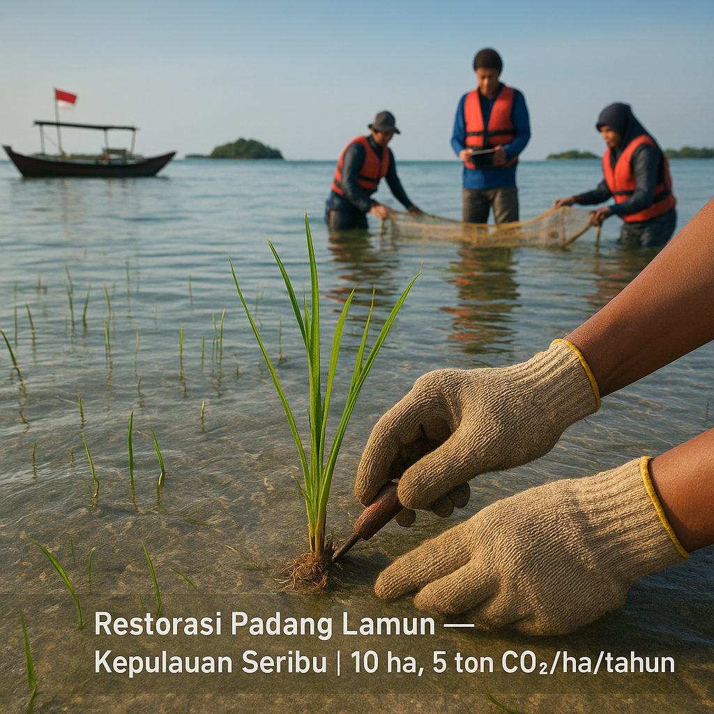 Restorasi Padang Lamun di Kepulauan Seribu Jadi Proyek Karbon Biru Percontohan