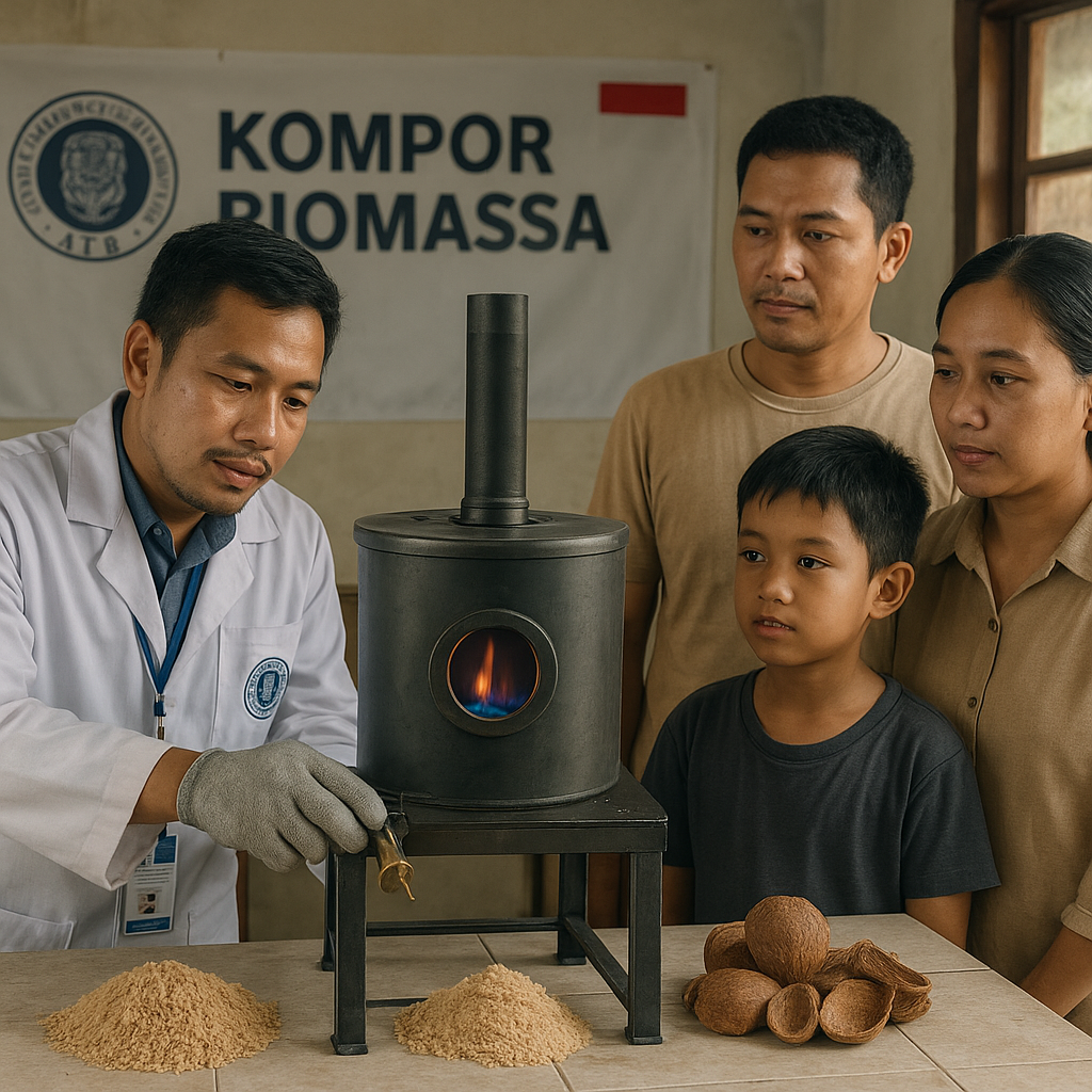 Kompor Biomassa Hemat Bahan Bakar dari Limbah Pertanian untuk Rumah Tangga