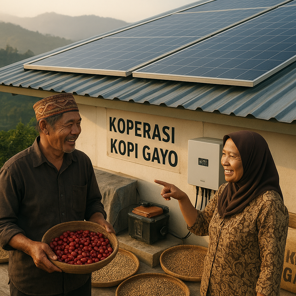 Kopi dan Energi Bersih: PLTS Atap Gerakkan Ekonomi Petani di Gayo