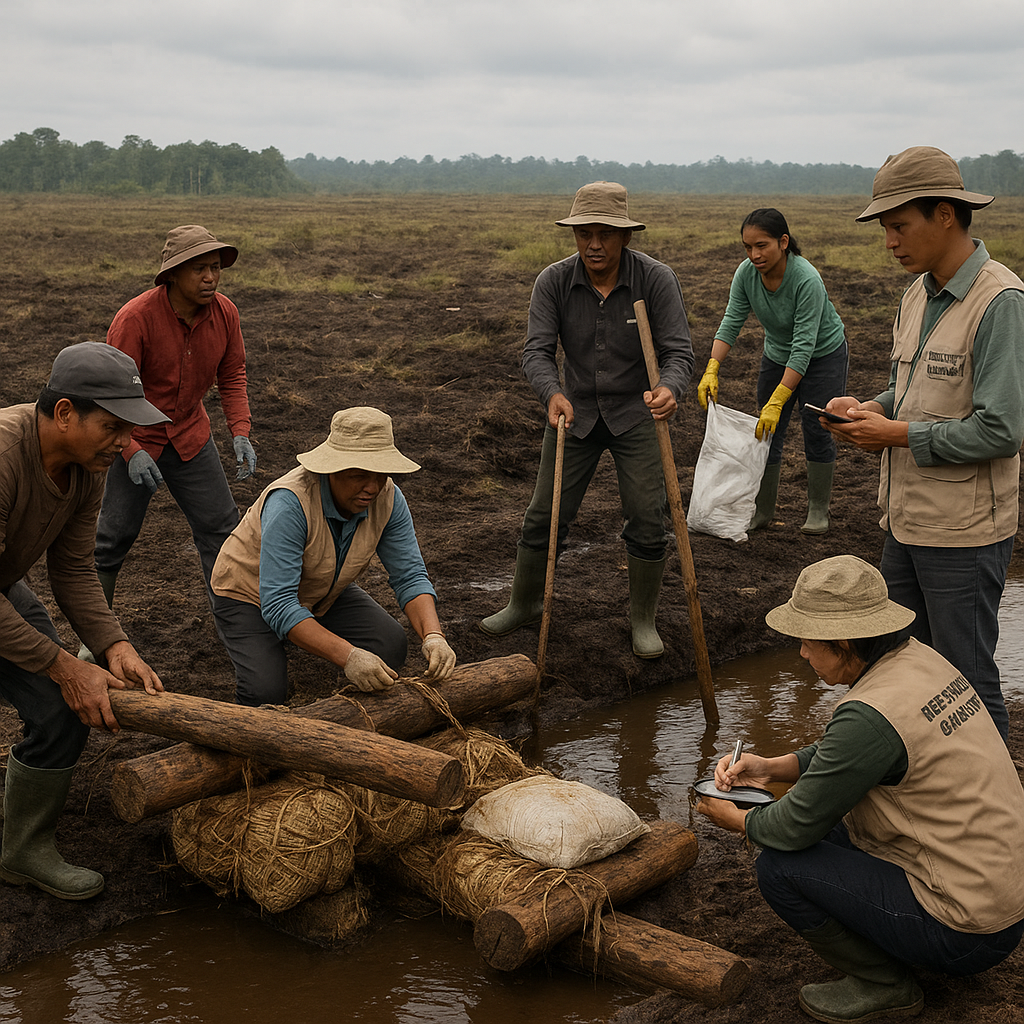 Restorasi Gambut Berbasis Masyarakat dengan Sistem 'Canal Blocking' di Kalimantan
