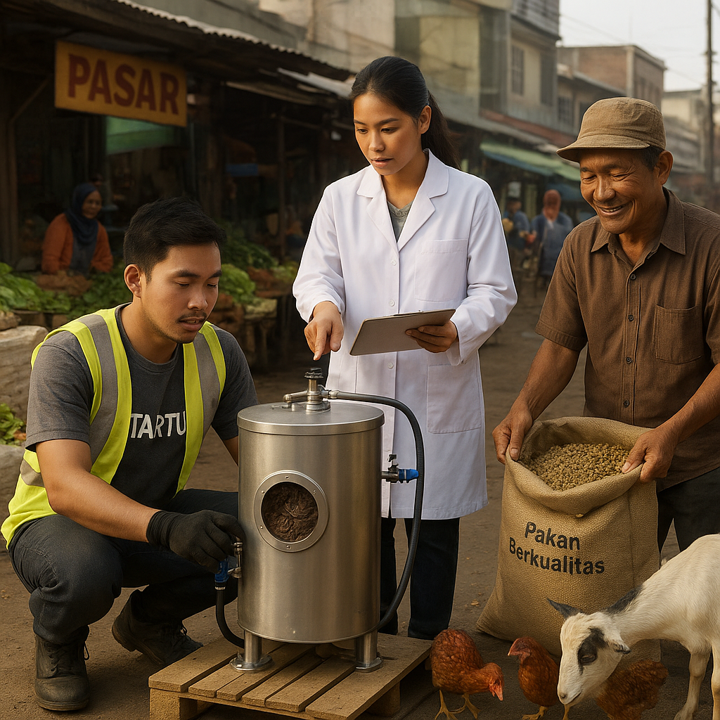 Teknologi Bioreaktor Cacing Olah Sampah Organik Jadi Pakan Ternak Berkualitas