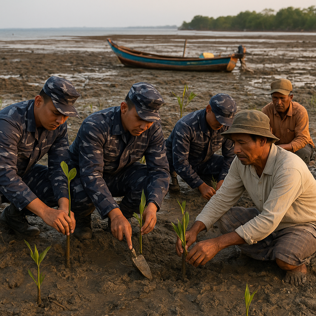 Restorasi Mangrove oleh TNI AL: 500 Hektar Baru di Pesisir Sumatera Utara