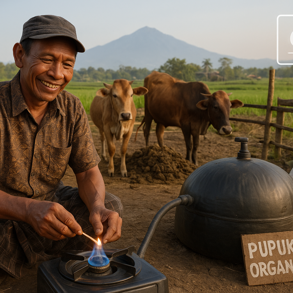 Biogas dari Kotoran Sapi: Listrik dan Pupuk untuk Peternak di Boyolali