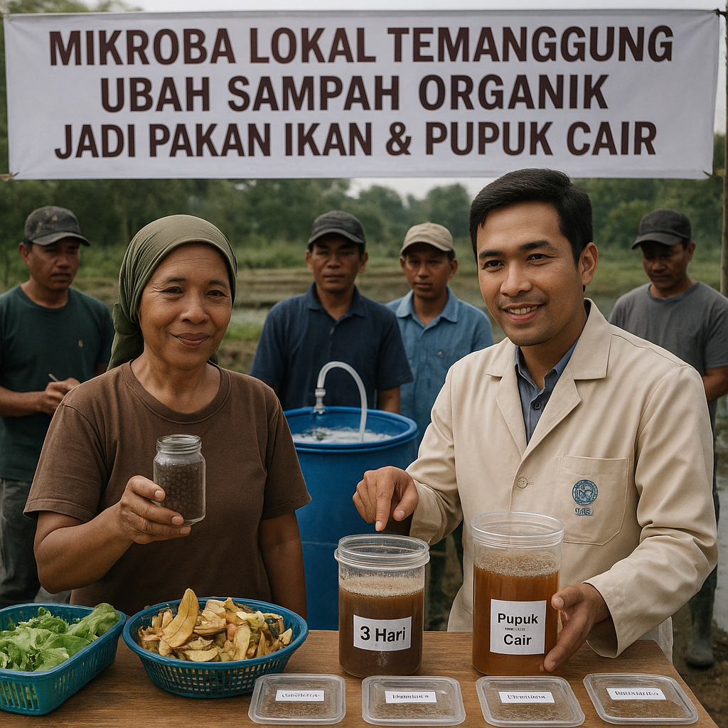 Mikroba Lokal Temanggung Ubah Sampah Organik Jadi Pakan Ikan dan Pupuk Cair