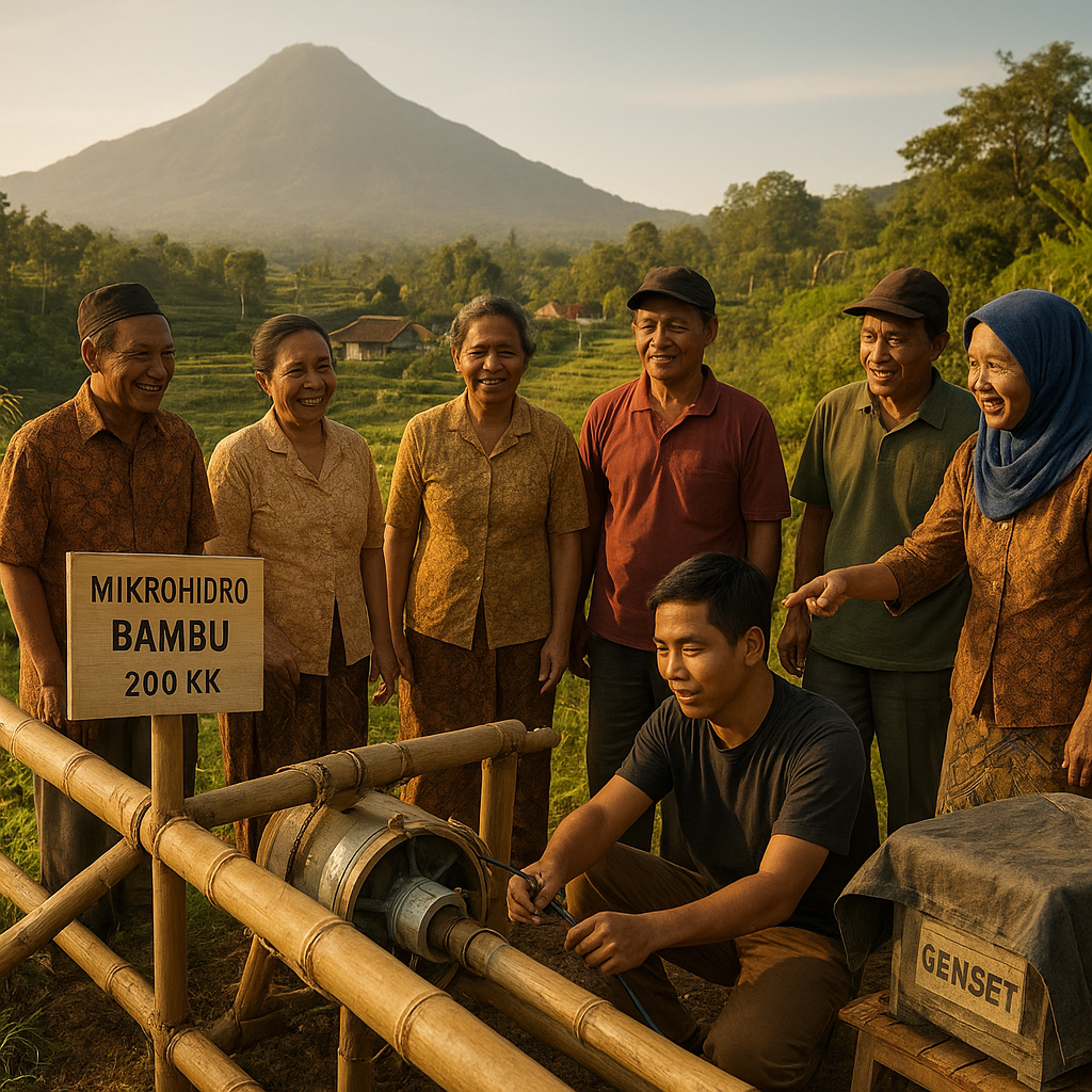 Mikrohidro Bambu Berdayakan 200 Kepala Keluarga di Lereng Gunung Merbabu