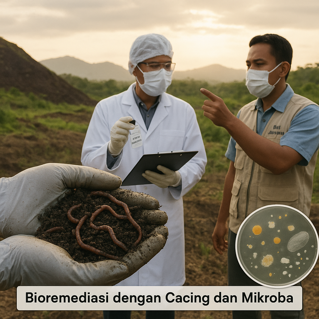 Bioremediasi dengan Cacing dan Mikroba: Solusi Alami Atasi Limbah Tambang