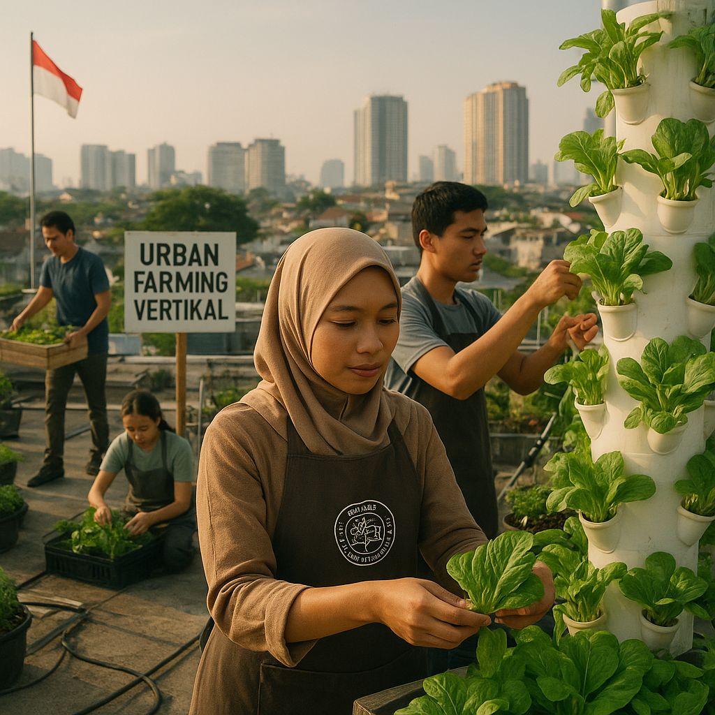 Urban Farming Vertikal di Jakarta Selatan: Solusi Ketahanan Pangan di Lahan Terbatas