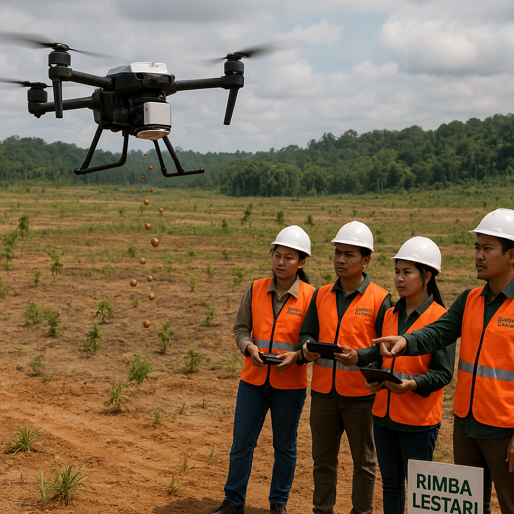 Drone Reforestasi di Kalimantan Barat: Percepatan Pemulihan Hutan Bekas Tambang