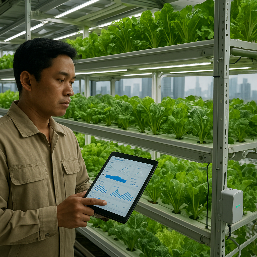 Vertical Farming dengan IoT Penuhi Sayuran Segar Perkotaan Secara Efisien