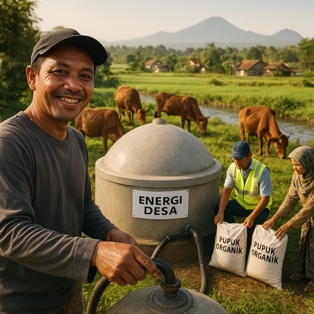 Biogas dari Limbah Ternak di Boyolali: Solusi Energi Ramah Lingkungan dan Pupuk Organik