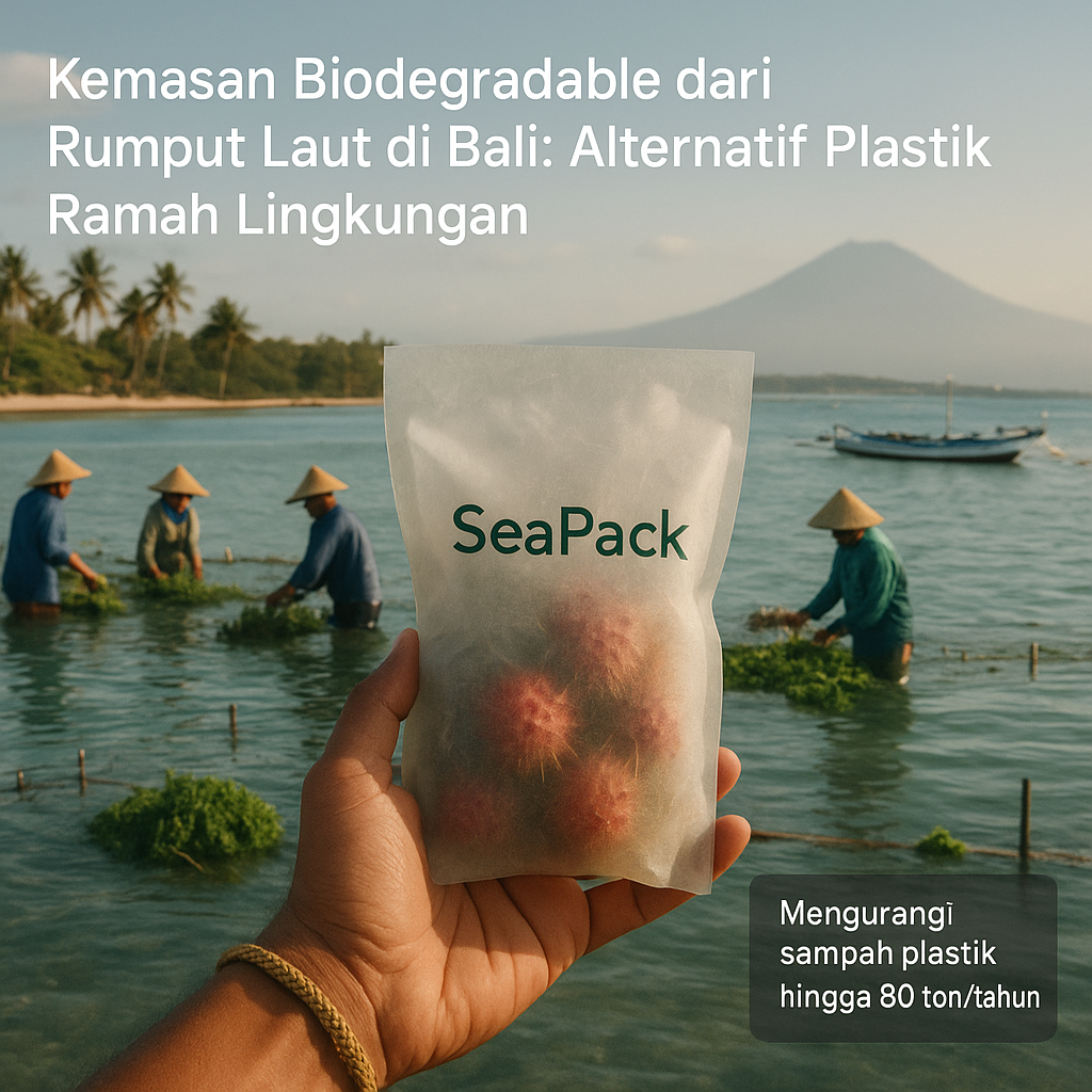 Kemasan Biodegradable dari Rumput Laut di Bali: Alternatif Plastik Ramah Lingkungan
