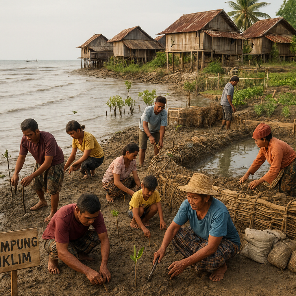 Kampung Iklim di Pesisir: Adaptasi Berbasis Komunitas Hadapi Rob dan Erosi