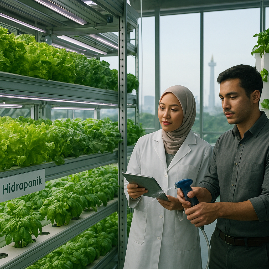 Penerapan Teknologi Hidroponik dan Aeroponik pada Sistem Pertanian Vertikal di Jakarta