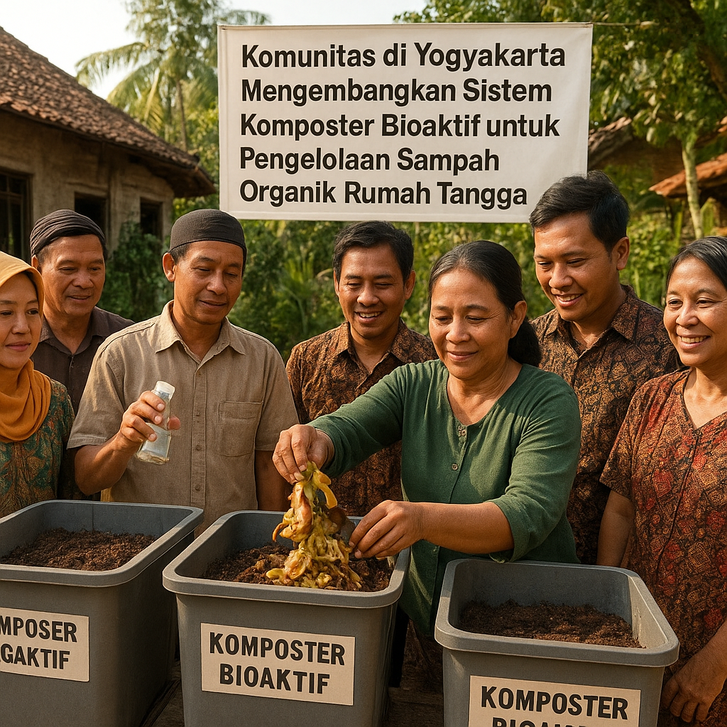 Komunitas di Yogyakarta Mengembangkan Sistem Komposter Bioaktif untuk Pengelolaan Sampah Organik Rumah Tangga