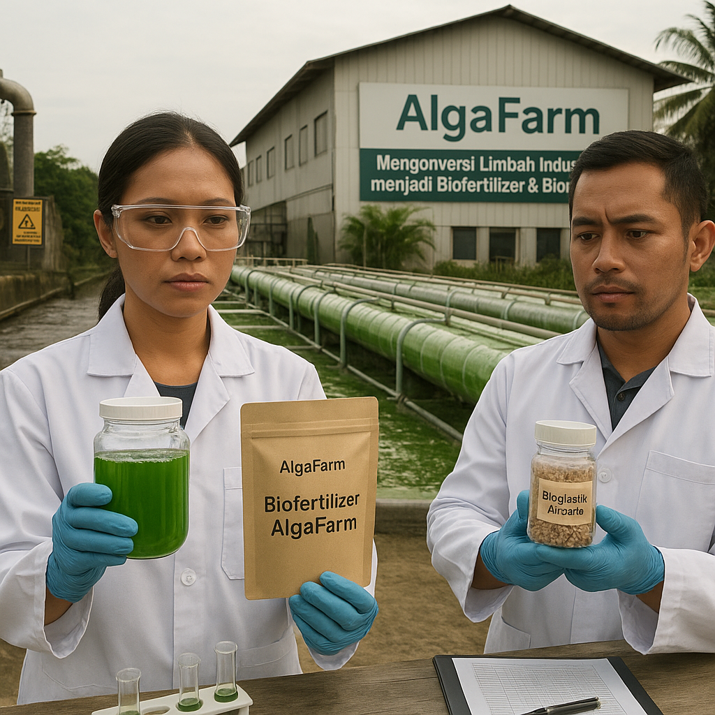 Startup Indonesia 'AlgaFarm' Mengonversi Limbah Industri menjadi Biofertilizer dan Bioplastik