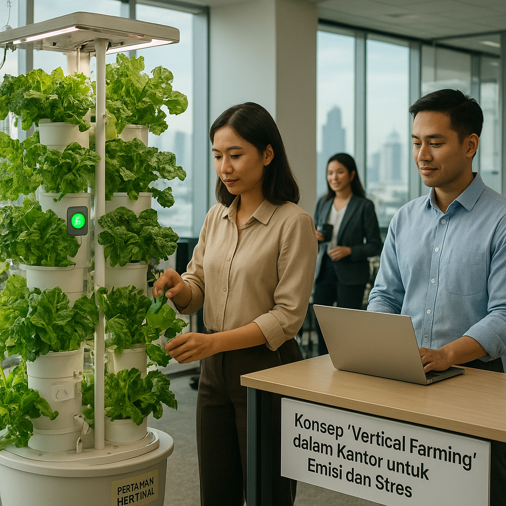 Konsep 'Vertical Farming' dalam Kantor untuk Mengurangi Emisi dan Stres