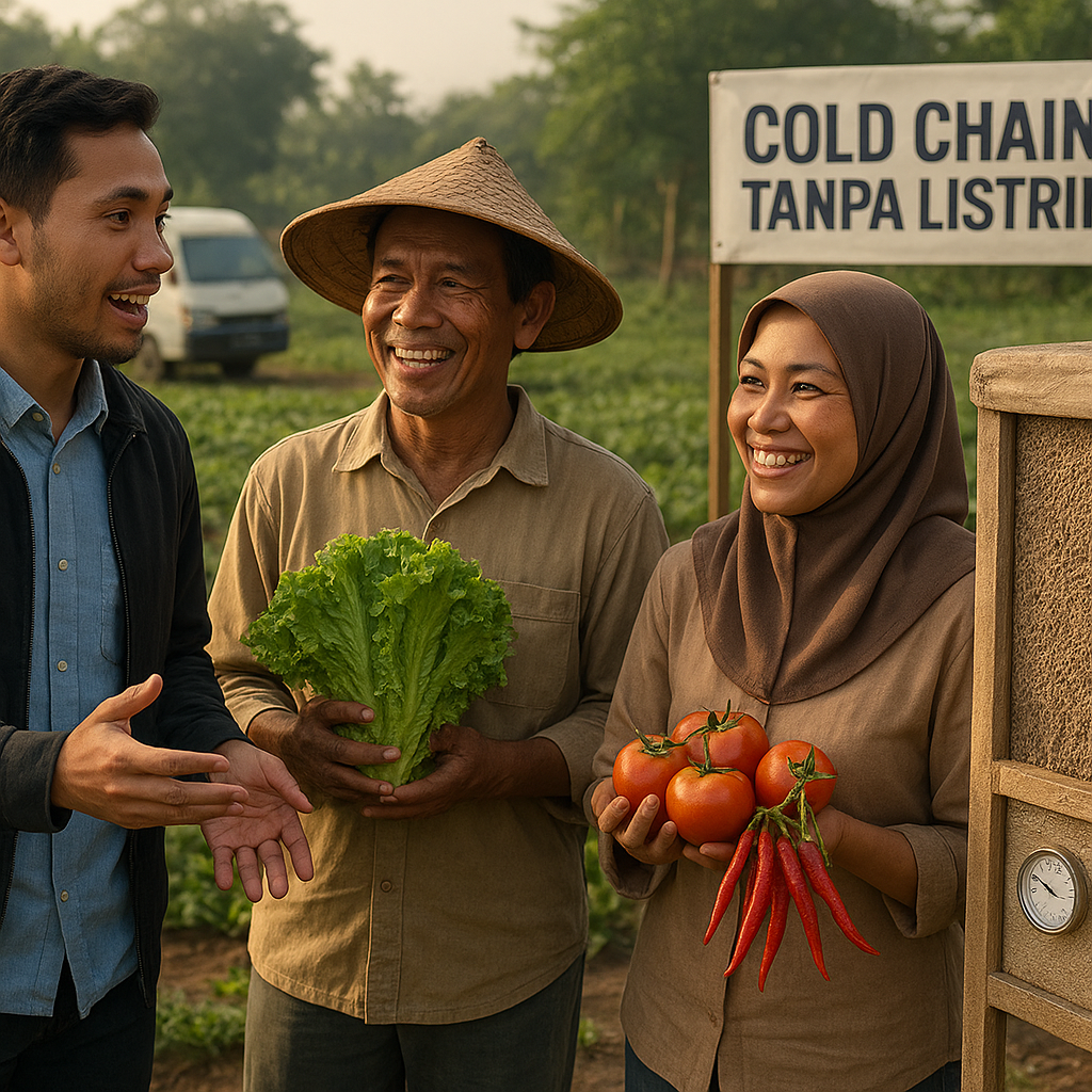 Startup RI Rintis Jaringan Pendingin Bebas Listrik untuk Atasi Susut Hasil Panen