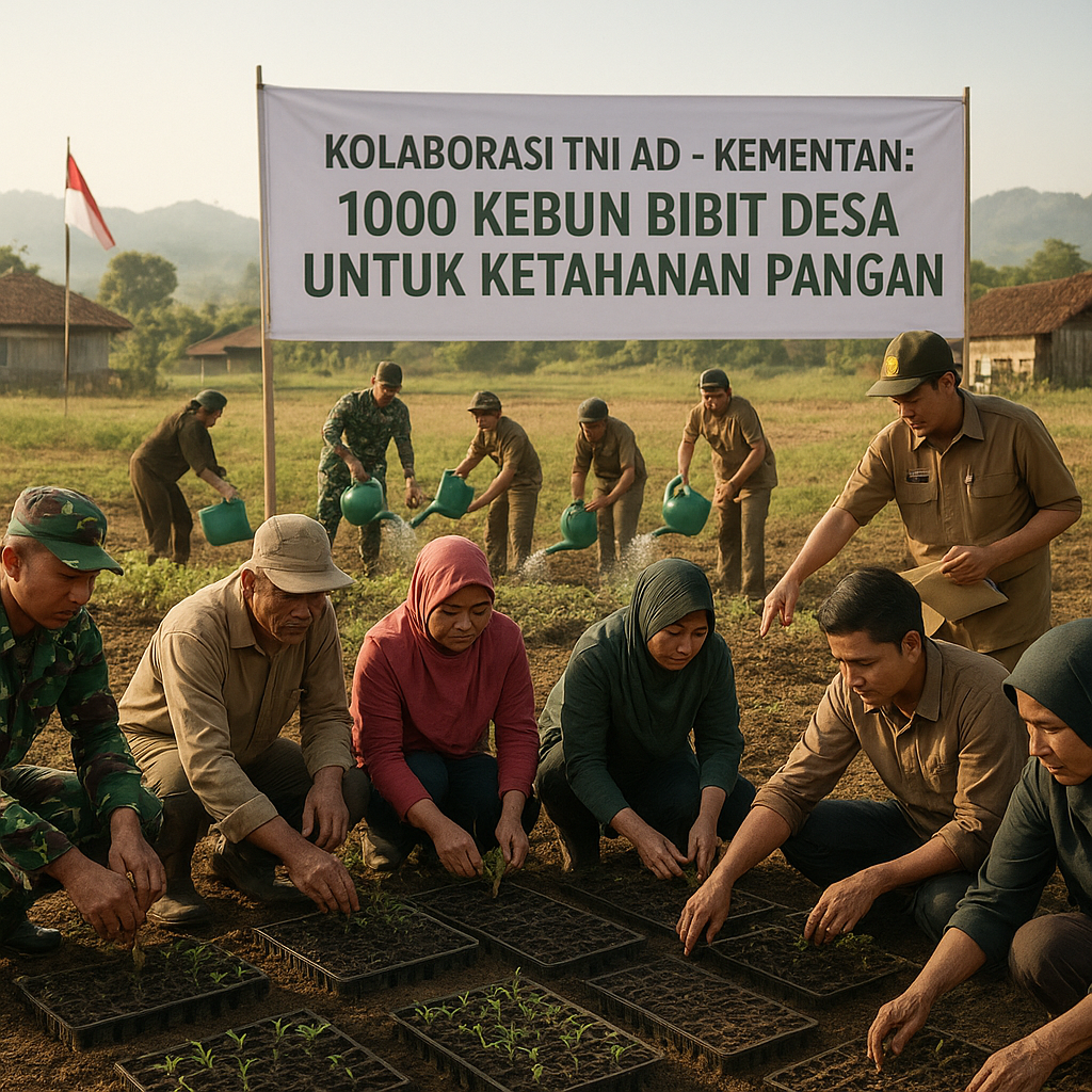 Kolaborasi TNI AD - Kementan Bangun 1000 Kebun Bibit Desa di Perbatasan untuk Ketahanan Pangan