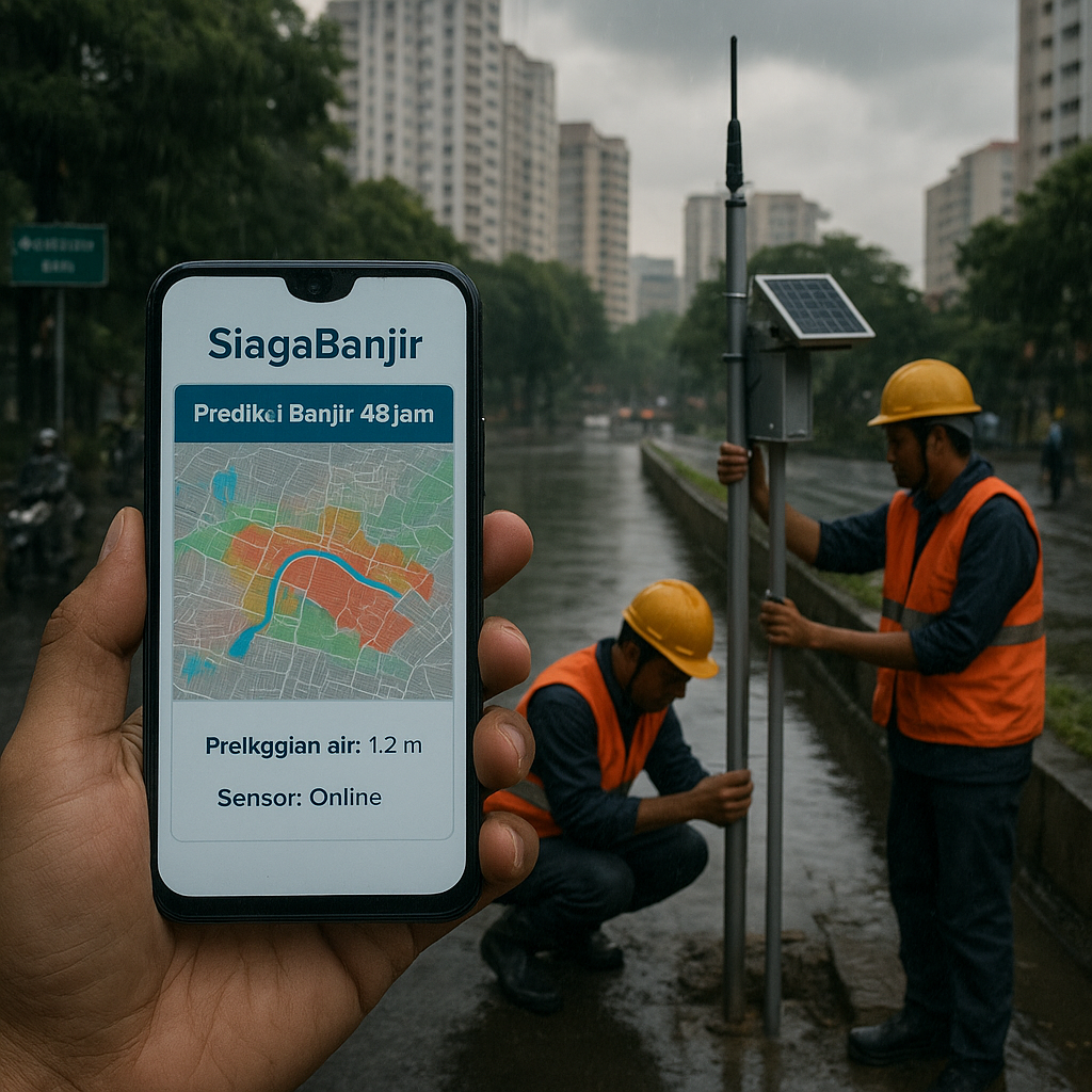 Aplikasi 'SiagaBanjir' berbasis AI untuk Prediksi dan Mitigasi Banjir di Daerah Urban