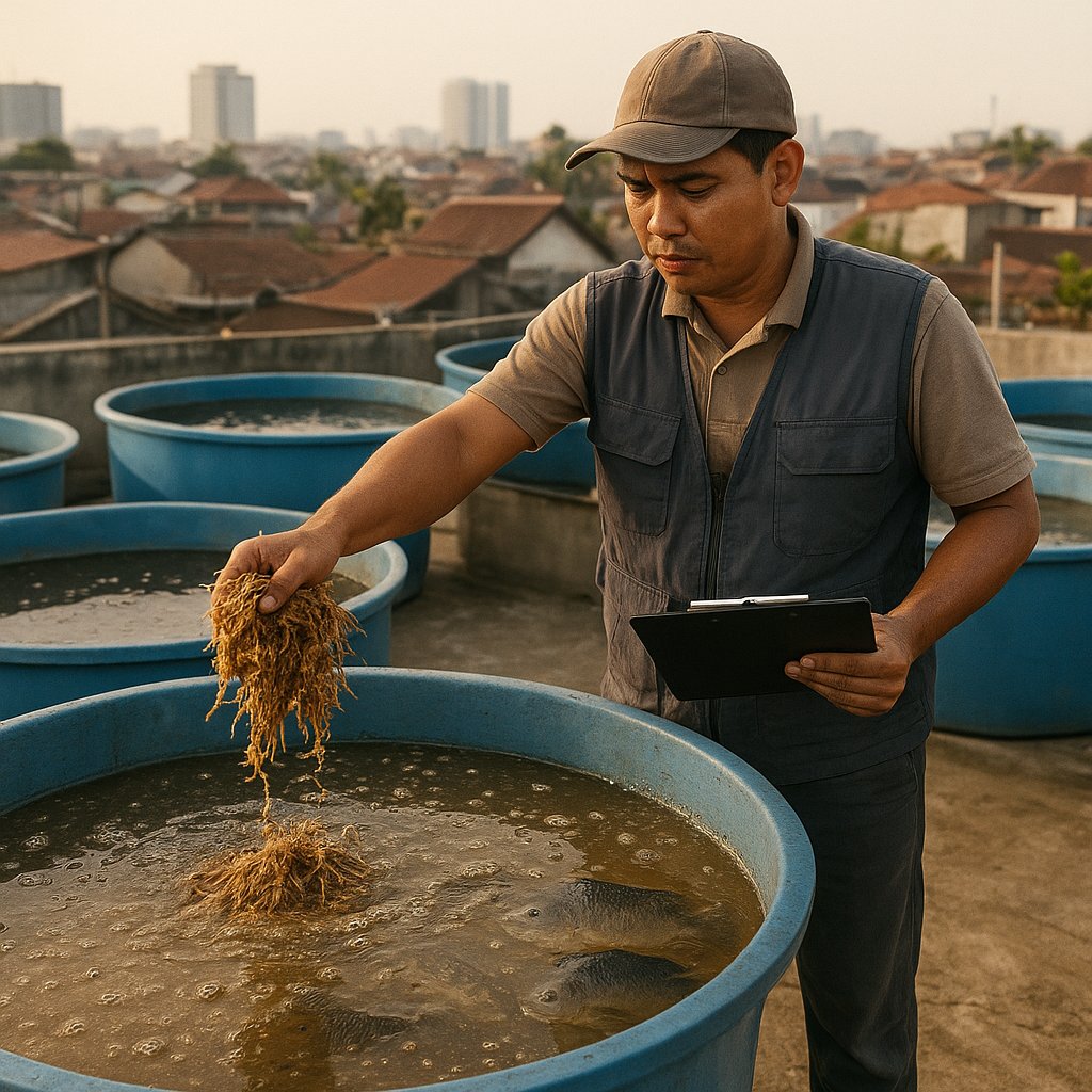 Teknologi Bioflok dari Limbah Pertanian Pacu Produksi Ikan di Lahan Sempit Perkotaan