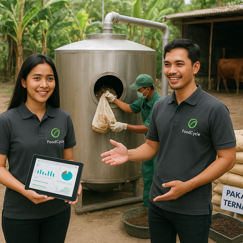 Startup Indonesia 'FoodCycle' Mengubah Limbah Makanan menjadi Pakan Ternak dan Kompos dengan Teknologi Bio-Digester