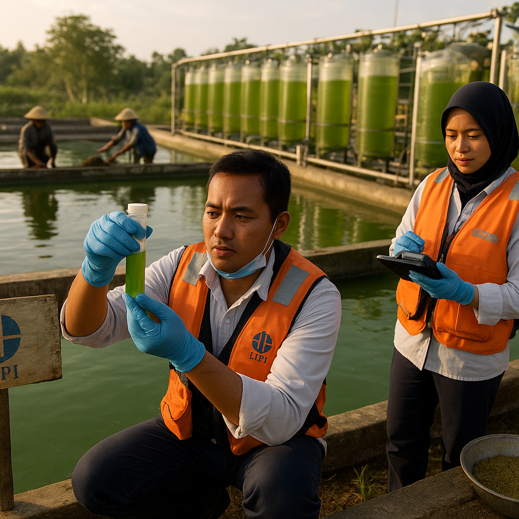 Penelitian LIPI tentang Mikroalga sebagai Bio-remediator dan Sumber Pakan di Tambak Terintegrasi