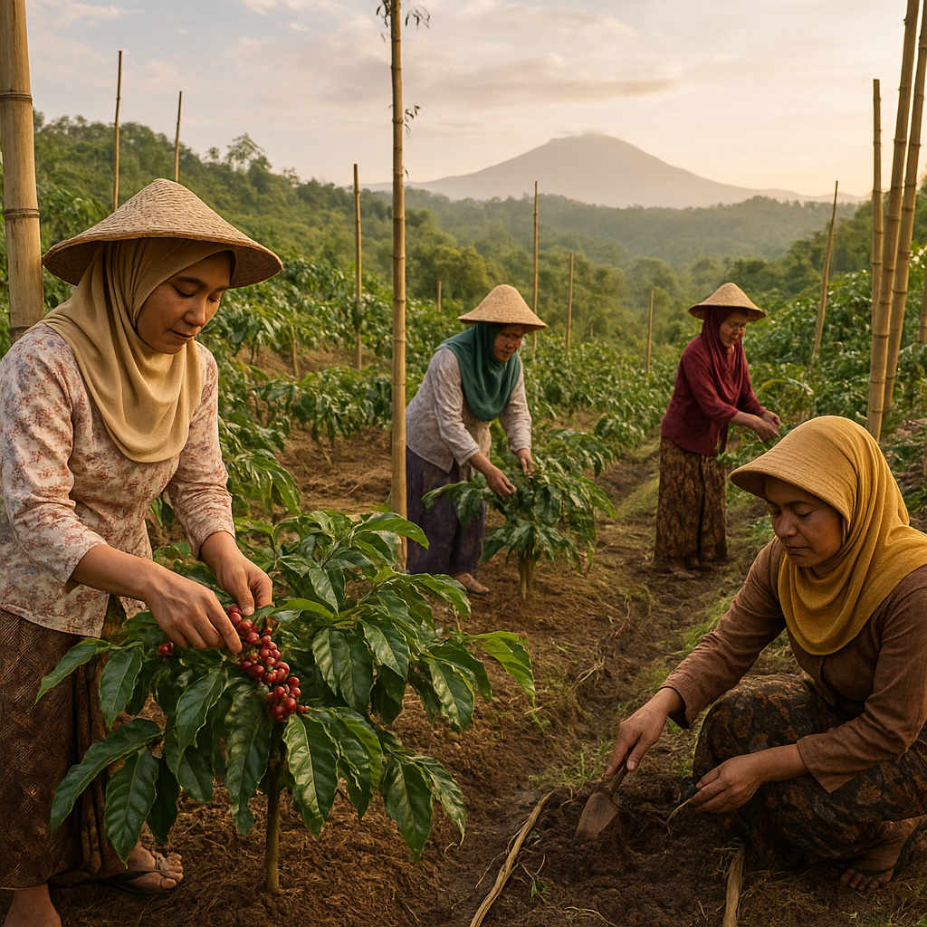 Koperasi Wanita di Lombok Membangun Sistem Agroforestry Kopi dengan Penyangga Bambu untuk Konservasi Air