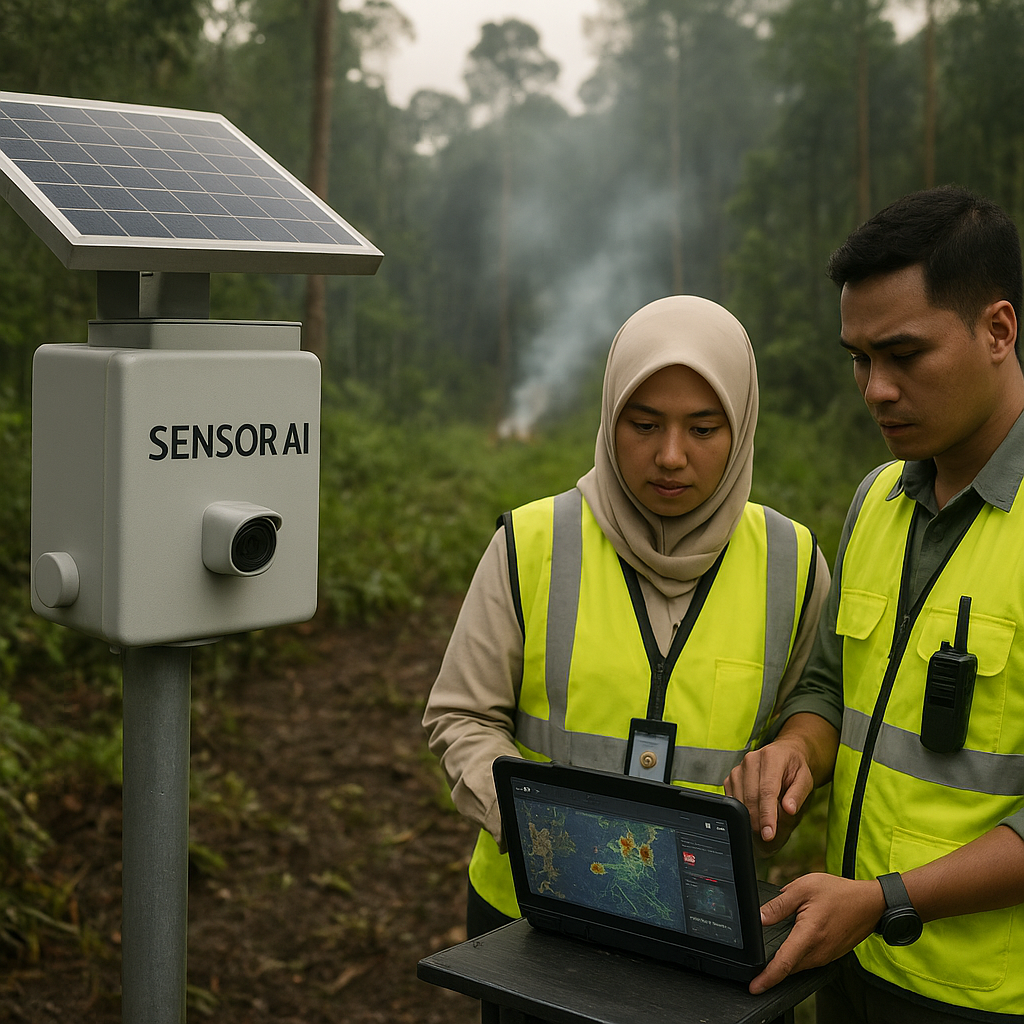 Sistem Sensor AI untuk Deteksi Kebakaran Hutan Real-Time di Kalimantan
