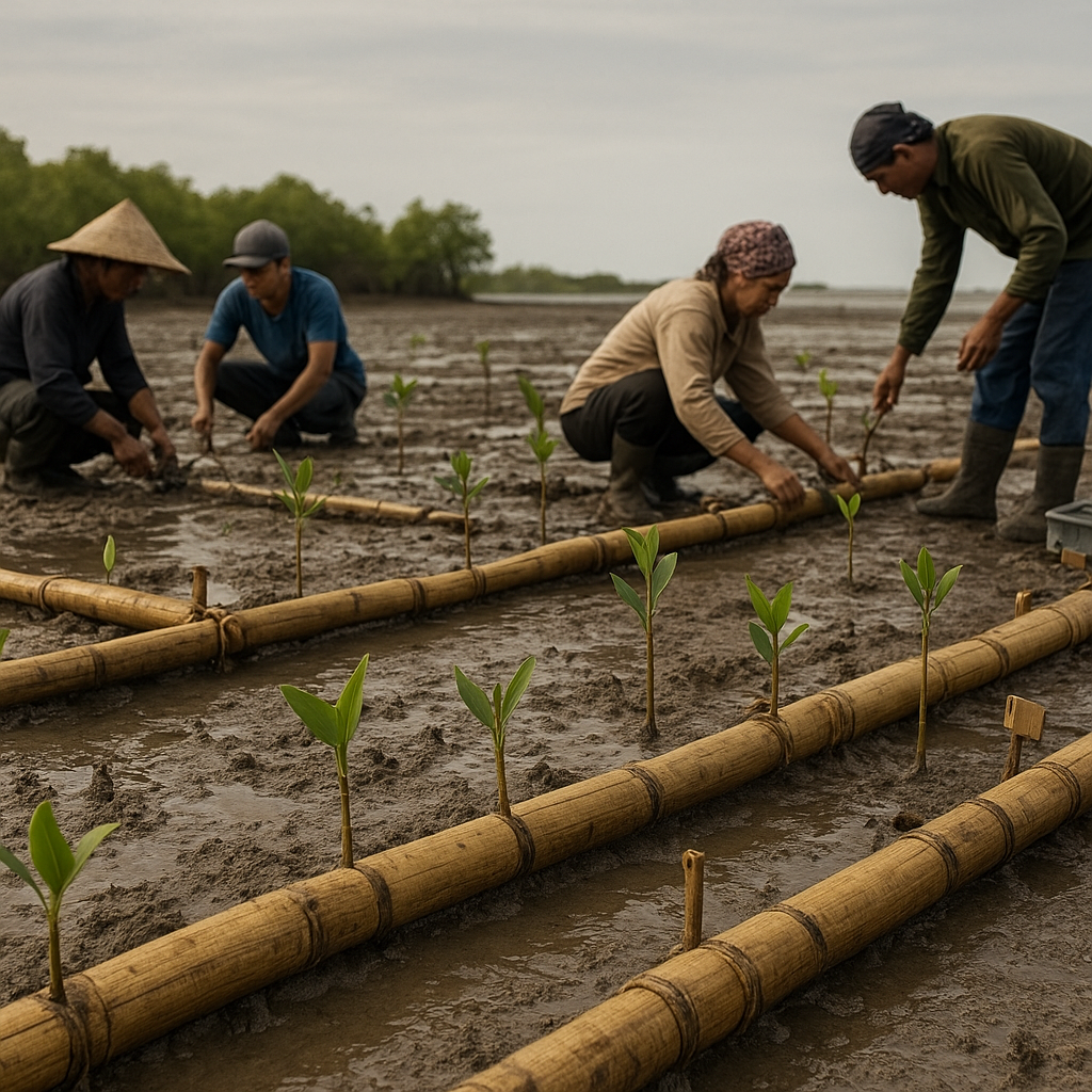 Restorasi Mangrove dengan Teknik 'Biopipe' untuk Stabilisasi Sedimen dan Habitat