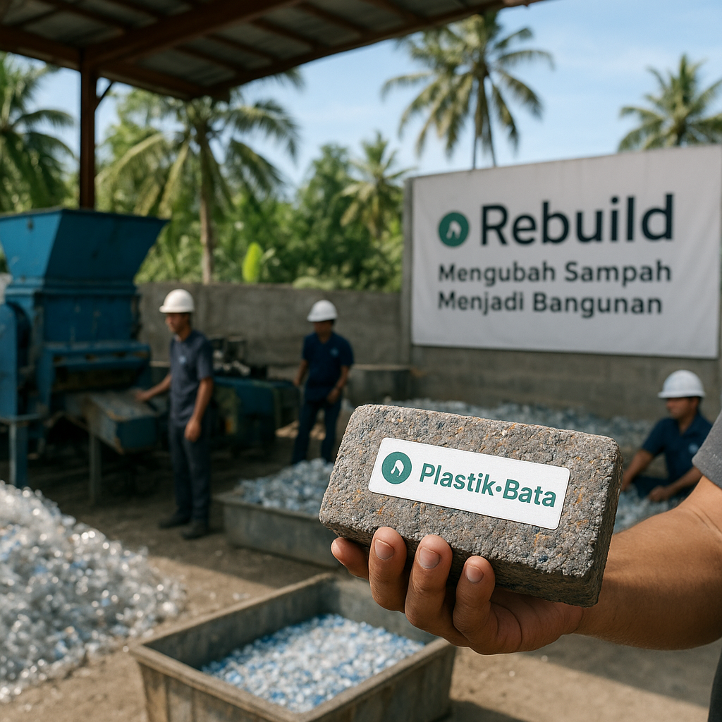 Konversi Limbah Plastik PET menjadi Material Konstruksi 'Plastik-Bata' di Bali