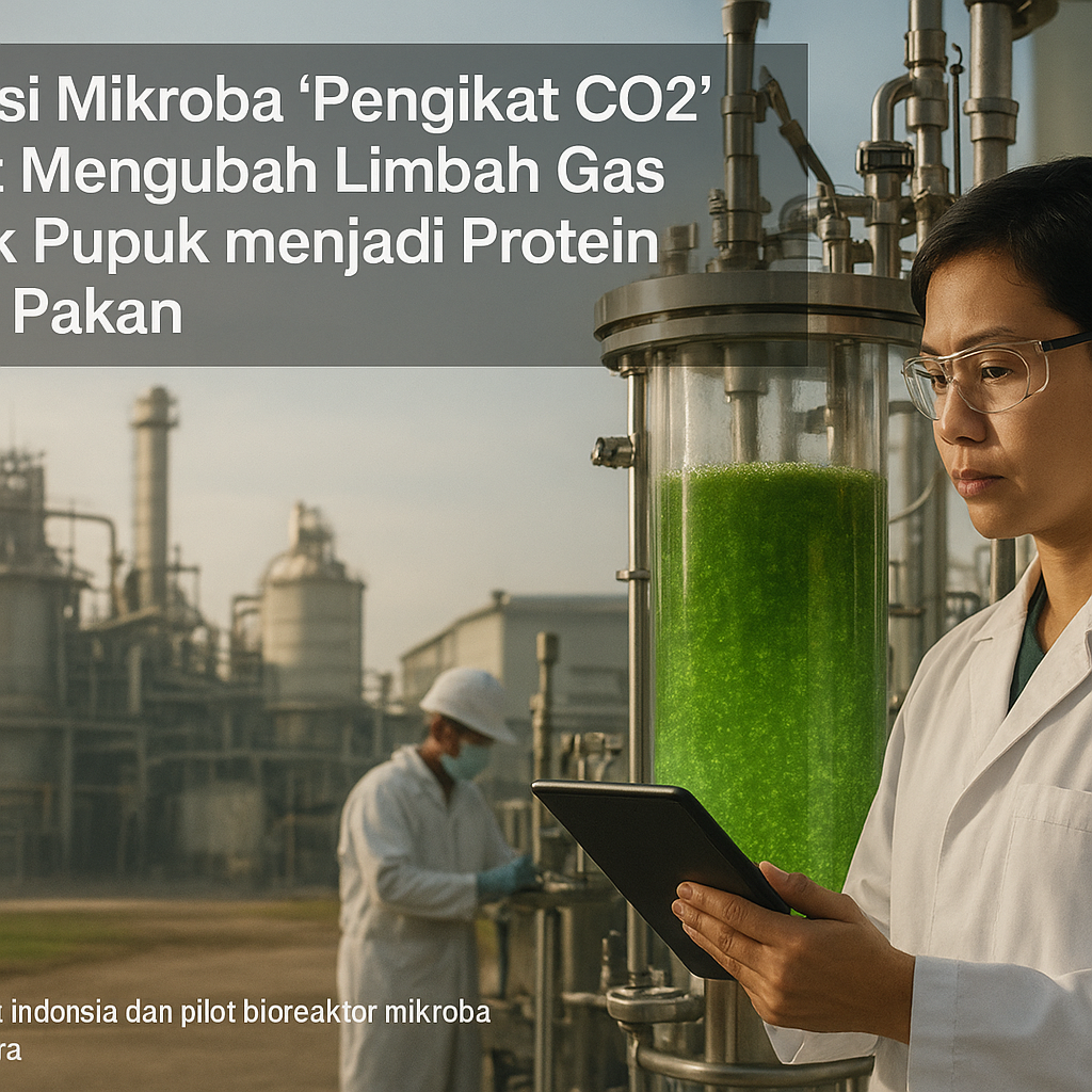 Inovasi Mikroba 'Pengikat CO2' Dapat Mengubah Limbah Gas Pabrik Pupuk menjadi Protein untuk Pakan