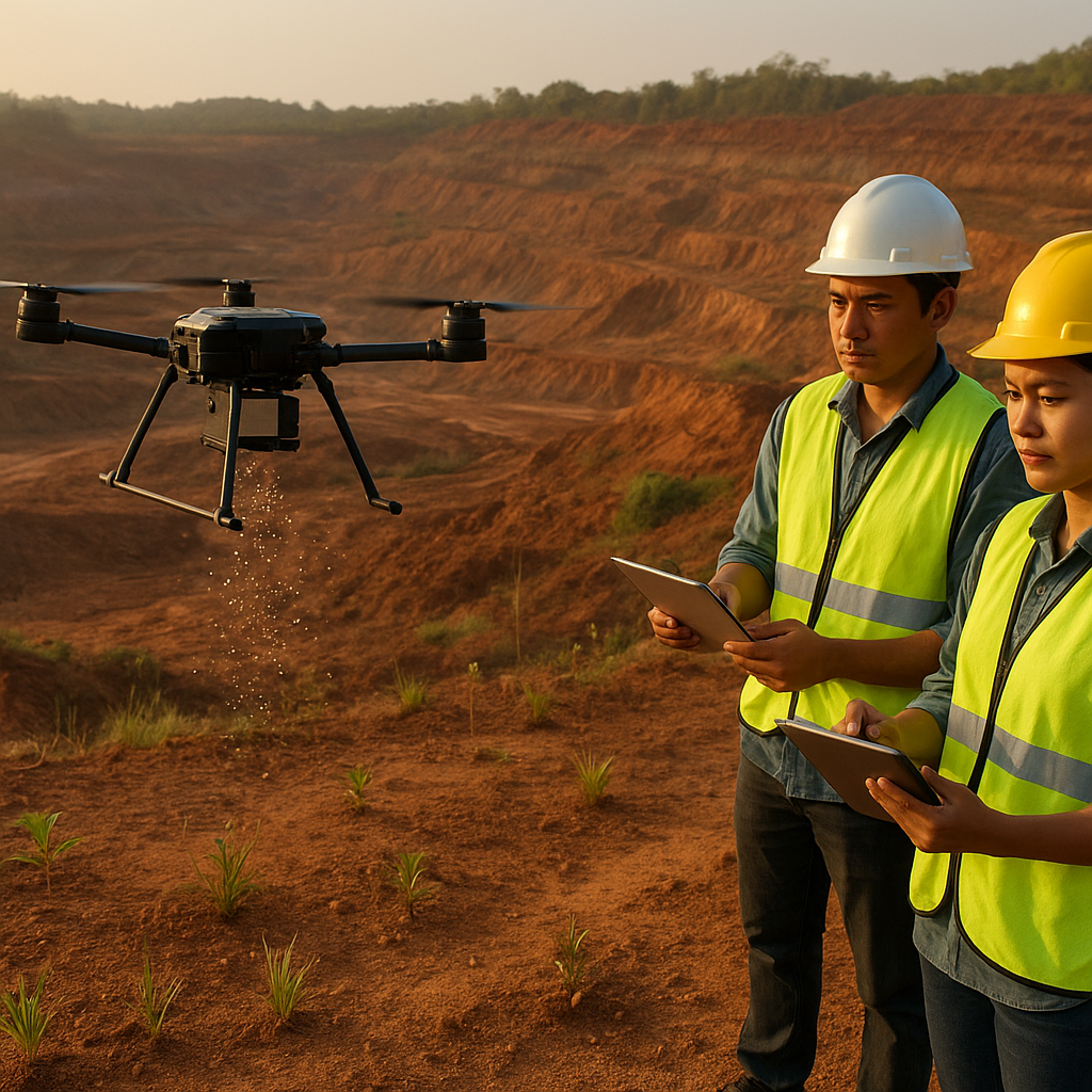 Drones 'Seeder' untuk Revegetasi Area Pasca Tambang: Teknologi Restorasi Lahan Skala Besar