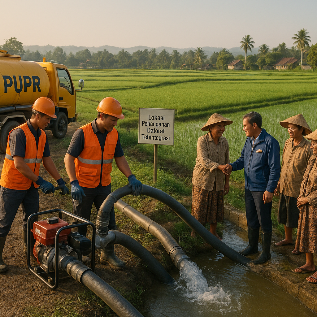 Kementerian PU Selamatkan 141.440 Ha Sawah dari Kekeringan dengan Strategi Penanganan Darurat Terintegrasi
