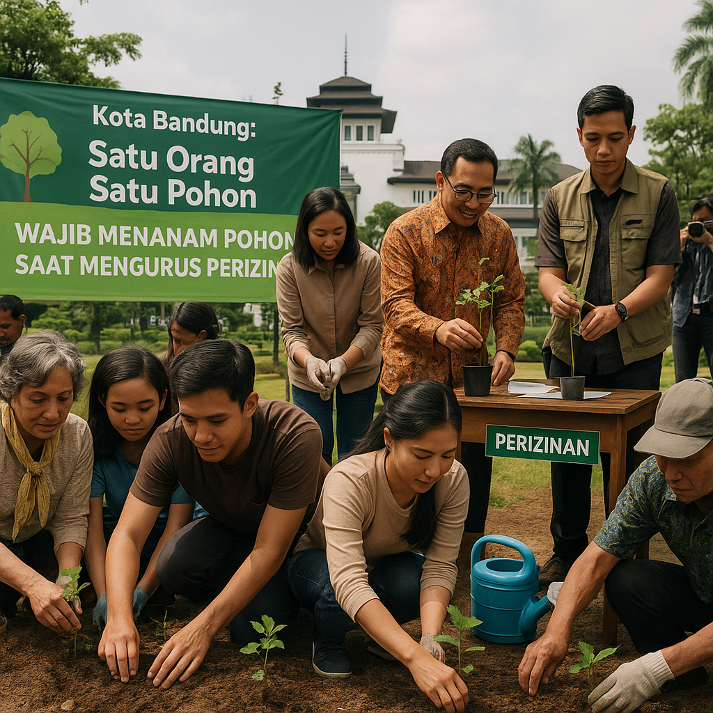 Kota Bandung Terapkan Kebijakan 'One Person One Tree' untuk Tingkatkan Ruang Terbuka Hijau dan Serapan Karbon