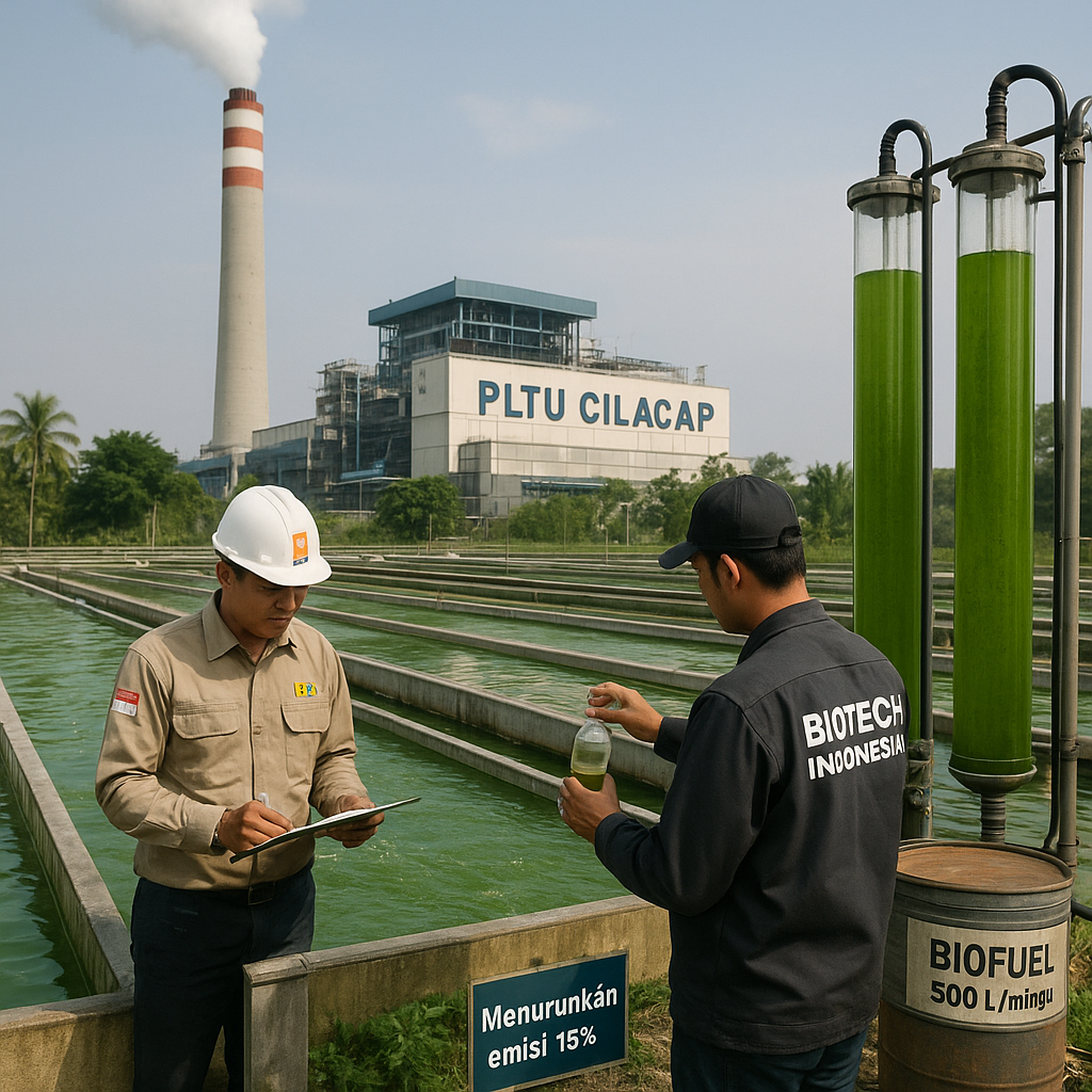 Mikroalga sebagai Solusi Penyerap Karbon dan Bahan Baku Biofuel di Pembangkit Listrik Cilacap