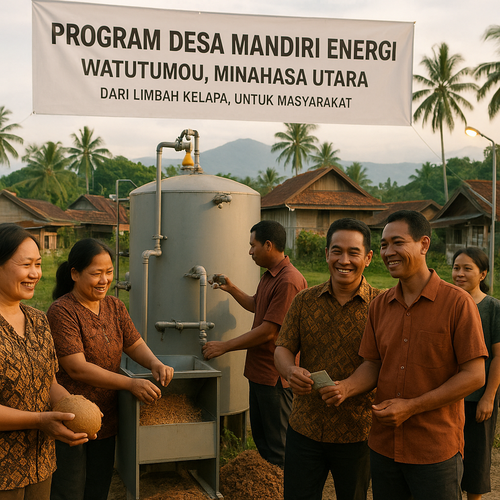 Program Desa Mandiri Energi dari Limbah Kelapa di Minahasa Utara, Ekonomi Sirkular Berbasis Masyarakat