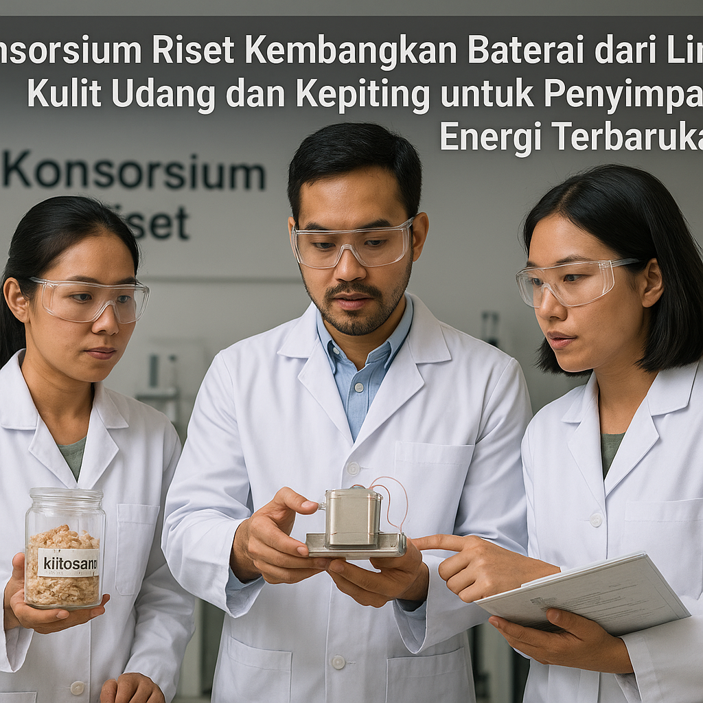 Konsorsium Riset Kembangkan Baterai dari Limbah Kulit Udang dan Kepiting untuk Penyimpanan Energi Terbarukan