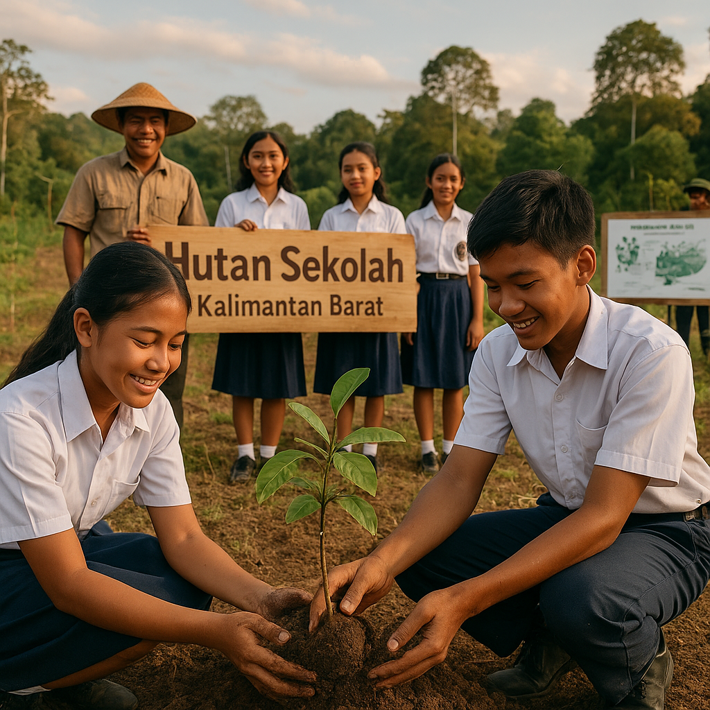 Inisiatif 'Hutan Sekolah' di Kalimantan Barat Pulihkan Lahan Kritis dan Jadi Media Edukasi Lingkungan